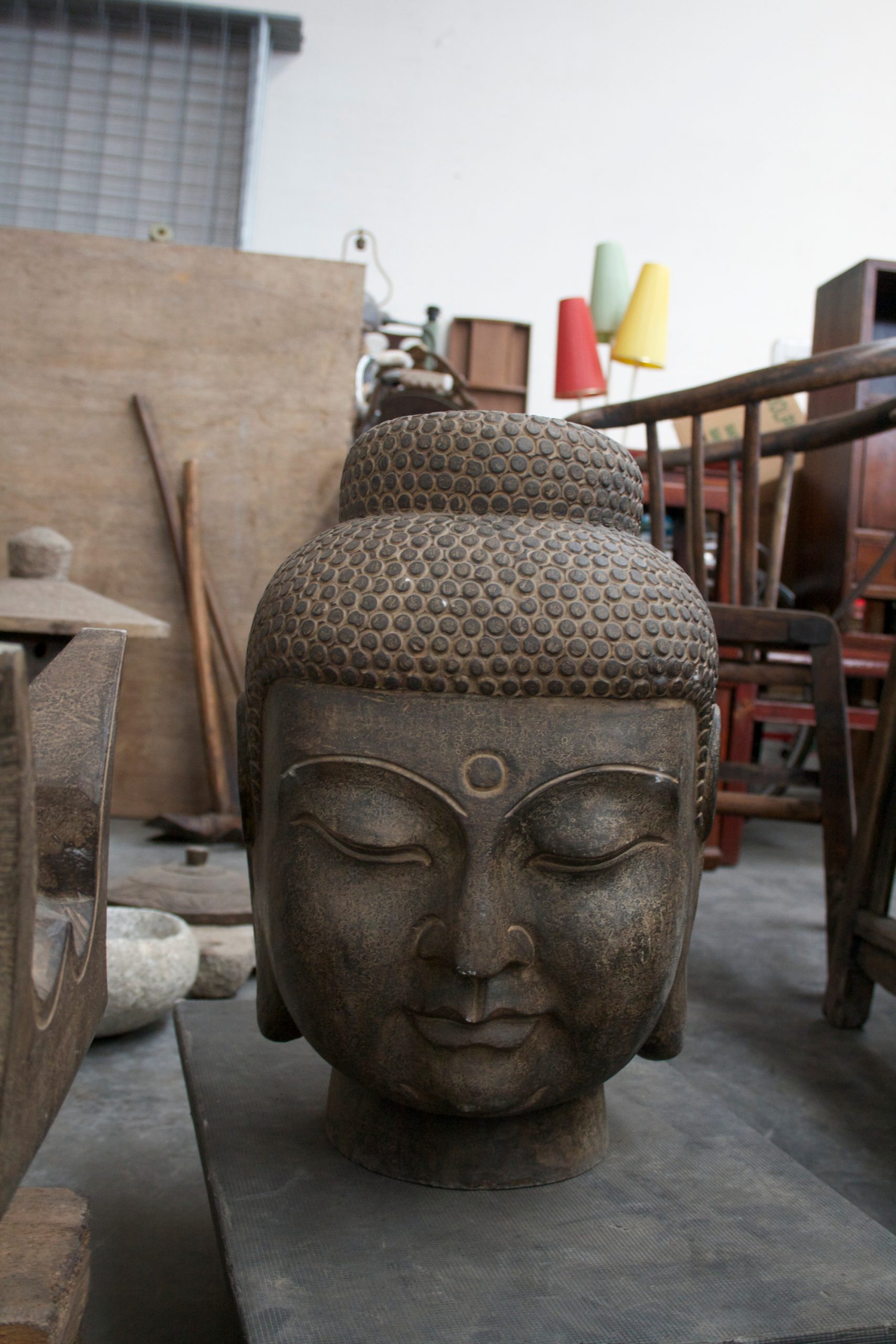 Luchtvaart overhandigen Botanist Groot stenen Boeddha hoofd | Decoratie & accessoires | The Silk Road  Collection