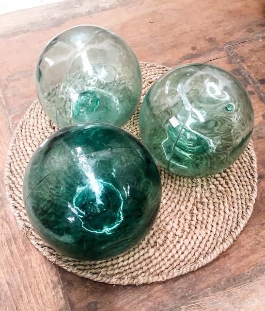 Old Chinese glass floating balls
