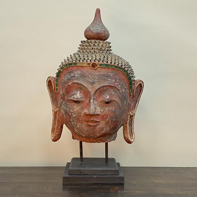 Unique red Buddha head