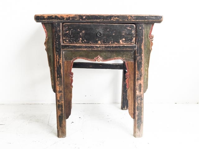 Antique side table with drawer