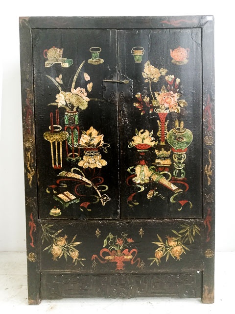 Qing dynasty painted cabinet