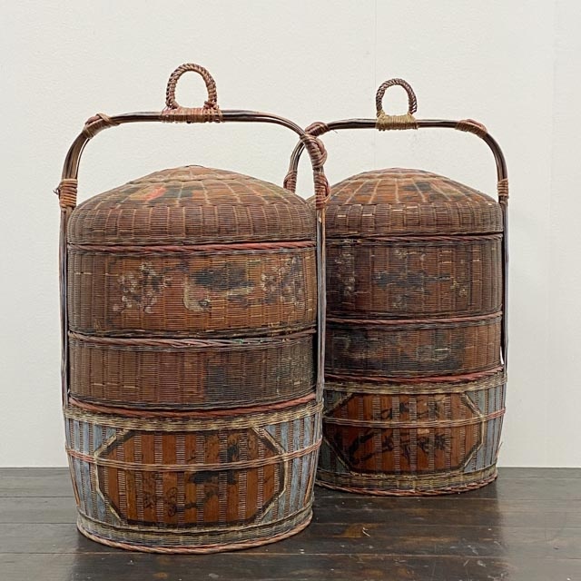 Pair of South Chinese wedding baskets