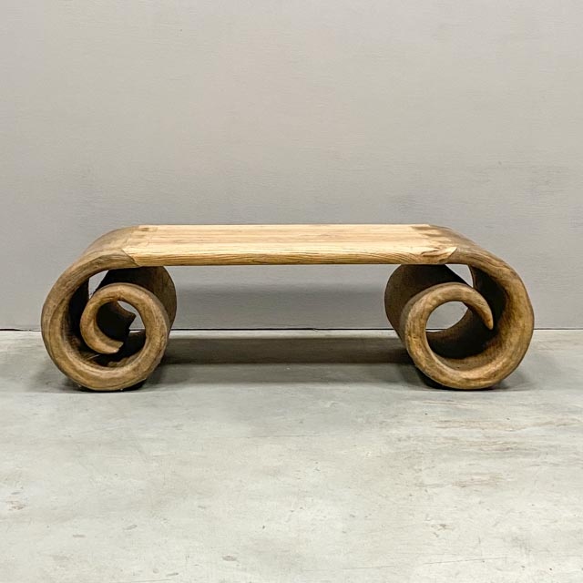 Modern scroll coffee table