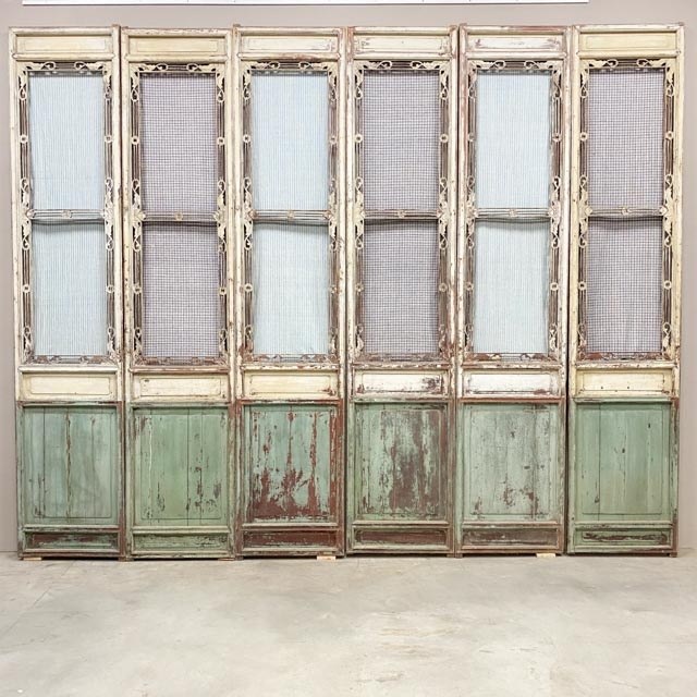 Set of 6 delicate screen doors