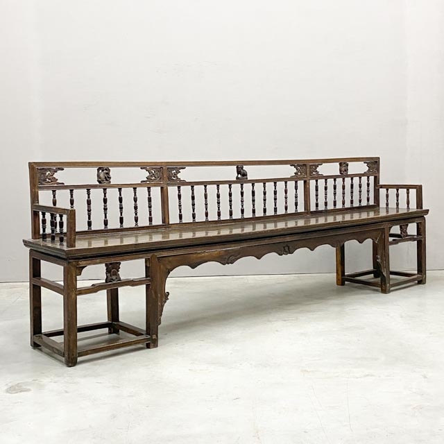 Unique tropical hardwood bench