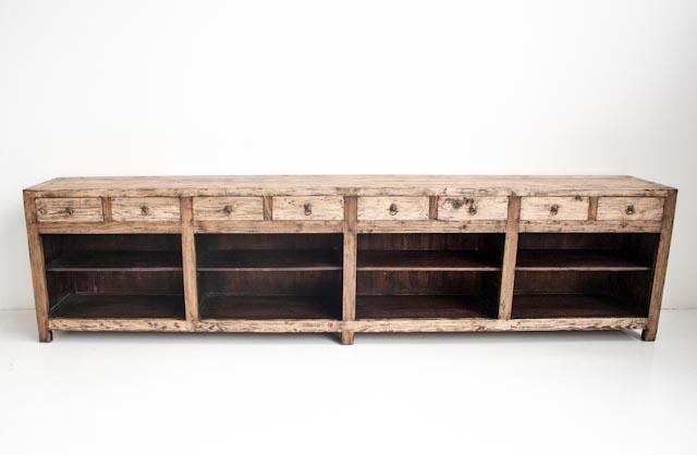 Extra large contemporary rustic console