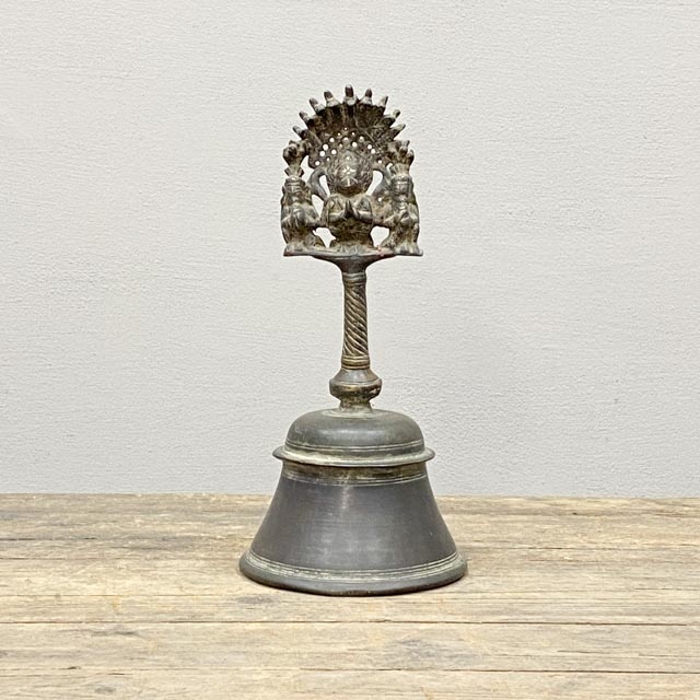 19th Century Temple Bell with Hanuman and Garuda
