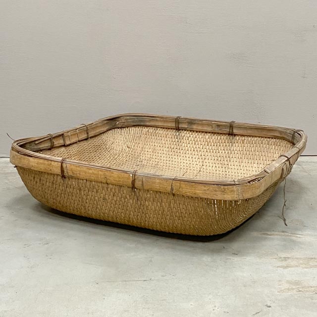 Old Chinese large wicker basket