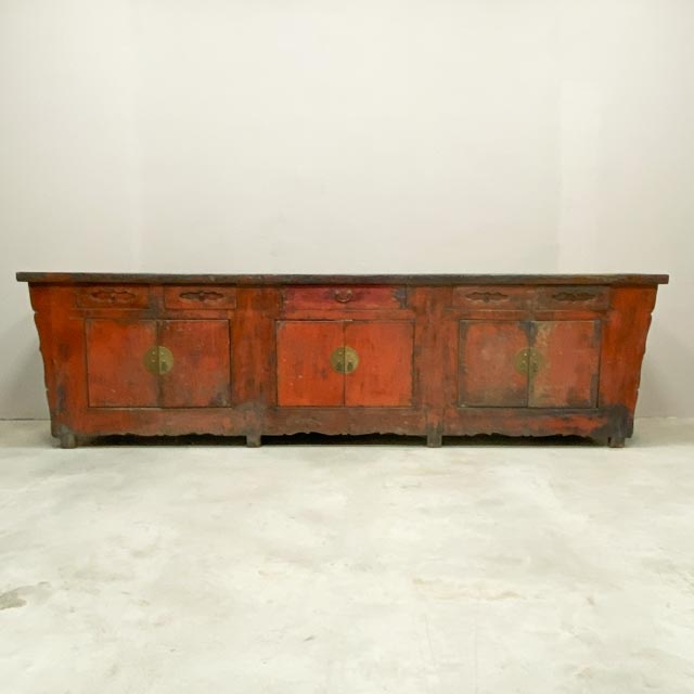 Antique Chinese Red sideboard