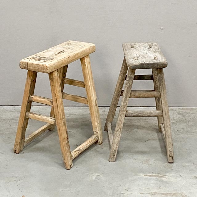 Rectangular rustic stools