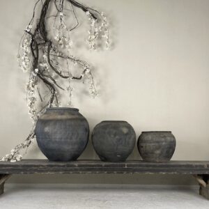 Unglazed grey pots impression image